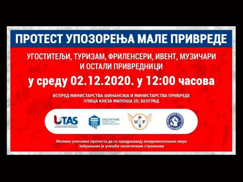protest ugostitelja danas u podne u beogradu 
