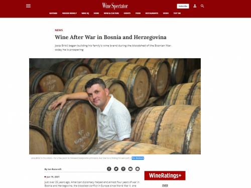 wine spectator objavio tekst o vinima hercegovine