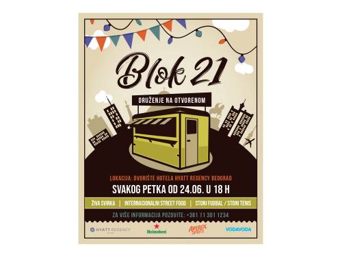 street food druženje u dvorištu hotela hajat