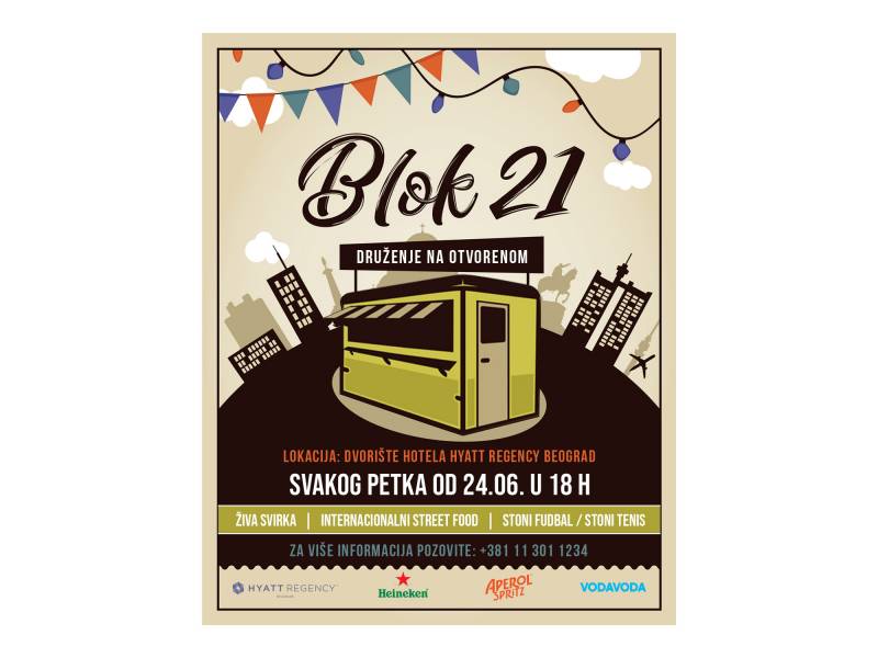 street food druženje u dvorištu hotela hajat