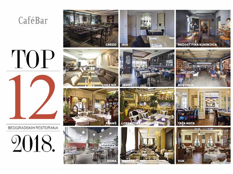magazin cafe bar objavio listu najboljih restorana 2018 