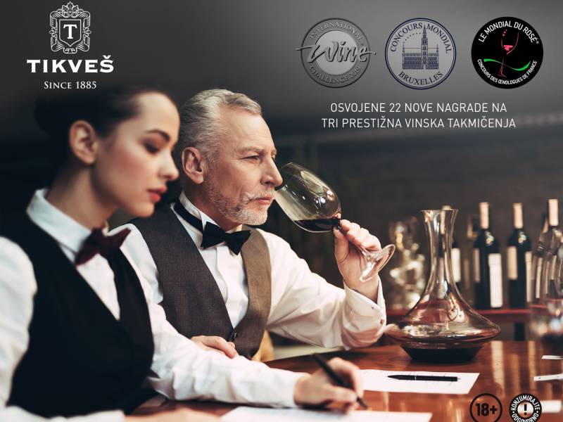 tikvešova vina osvojila 22 nagrade širom evrope