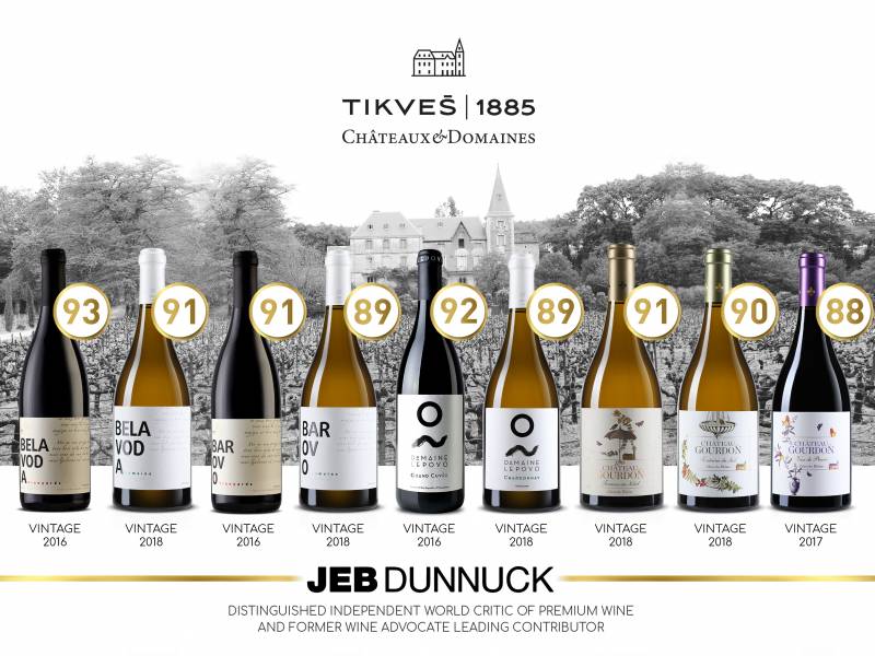 visoke ocene kritičara za devet tikvešovih vina